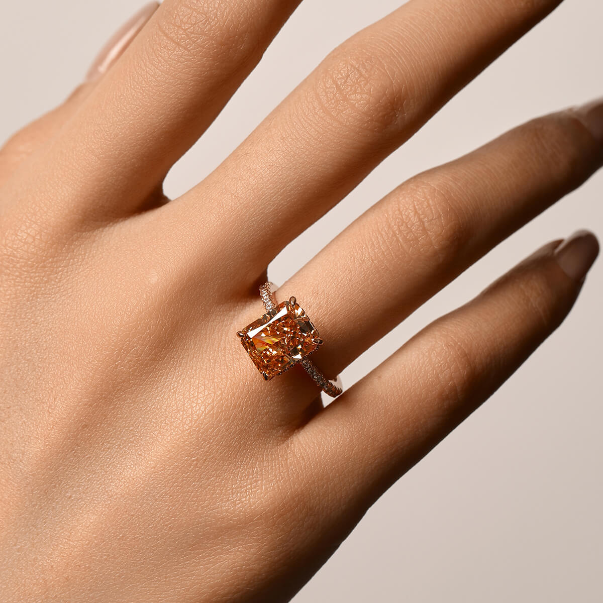 Aura Birthstone Ring - Champagne