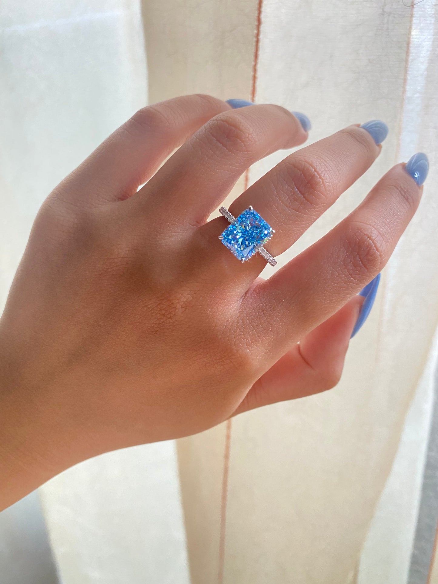 Aura Birthstone Ring - Santa Maria Blue (Limited edition)