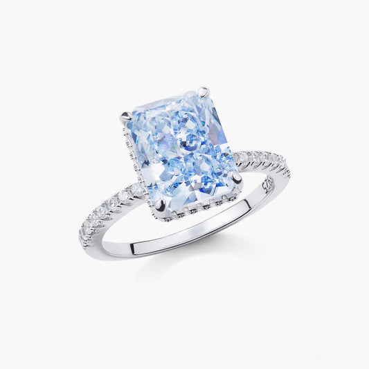 Aura Birthstone Ring - Fancy Blue