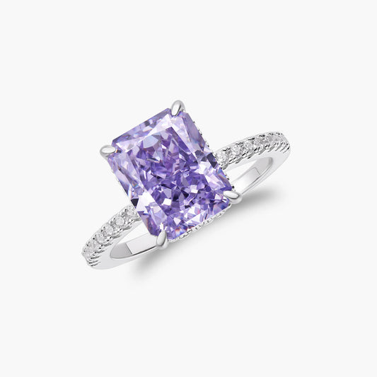Aura Birthstone Ring - Fancy Purple