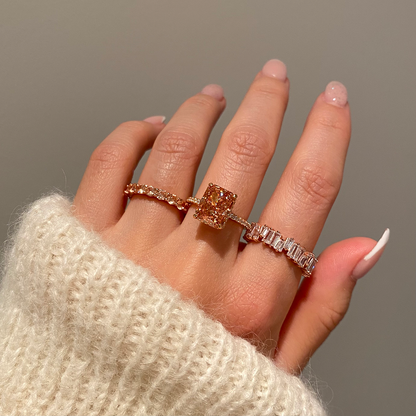 Aura Birthstone Ring - Champagne